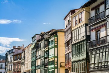 Fototapeta na wymiar traditional basque facades