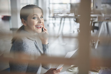 Business woman treats clients fairly