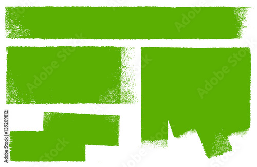 Banner Set grün - Farbroller Textur 