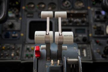 Thrust Levers of a Businessjet