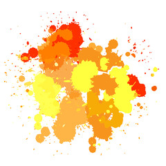 Color background of paint splashes