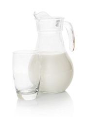 milk carafe and glass