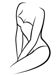 Abstract female graceful body