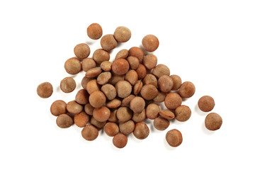 lentils isolated on white