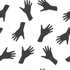 Seamless pattern with hand drawings on a white background