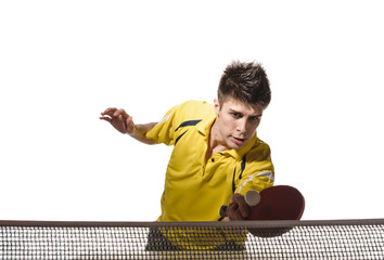 professional ping pong player man
