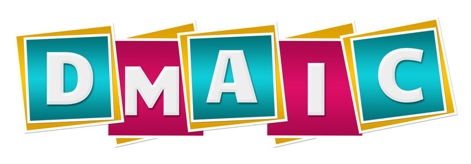 DMAIC Turquoise Pink Squares 