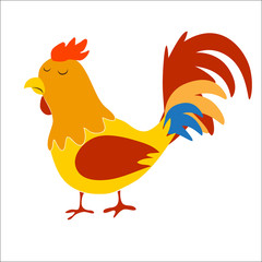 Rooster vector.