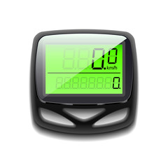 Bicycle speedometer isolated on white vector