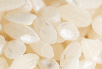 white rice as a background. macro