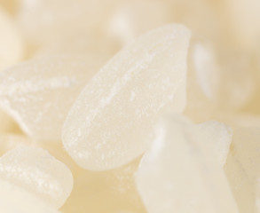 white rice as a background. macro