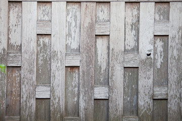 Old Thai style wooden wall