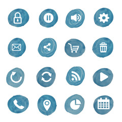 Set of social media buttons for design - vector icons.universal icons for your website, shopping cart, mail, button, phone, arrows, settings, wifi, calendar