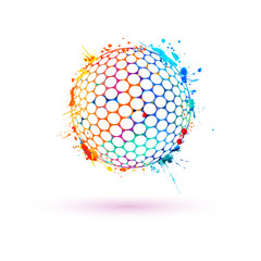 Golf ball. Vector sign