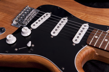Fototapeta na wymiar Electric guitar close up detail