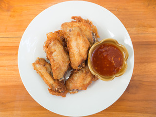 Fried chicken with fish sauce Thai style appetizer
