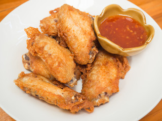 Fried chicken with fish sauce Thai style appetizer
