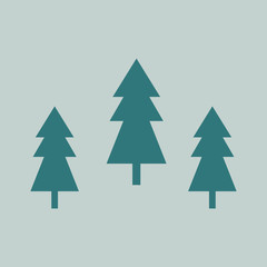 Obraz premium Trees icon illustration