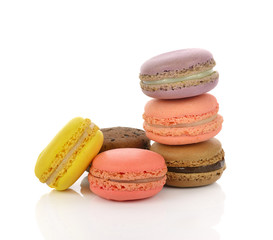  macaroons isolate on white background.
