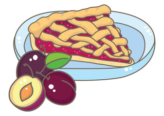 A slice of plum pie