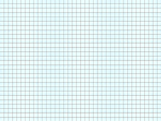Checkered sheet of notepad, white-blue background. Copy space for your text.