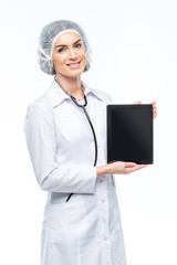 Doctor holding digital tablet