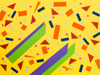 Random Pattern of Bold Colours In Geometric Shapes