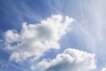 blue sky with big cloud and raincloud, art of nature beautiful and copy space for add text