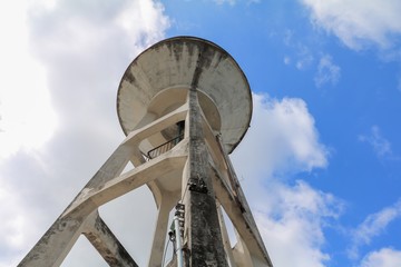 Water tank for agriculture with blue sky background