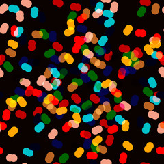 dark flat bokeh, vector background seamless design