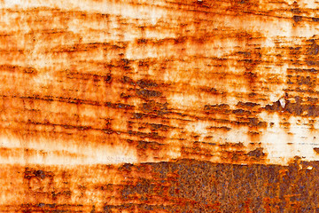 a background of peeling paint and rusty old metal