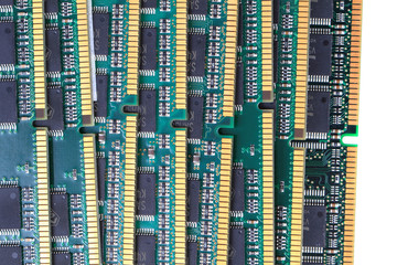 Fototapeta na wymiar computer memory chips