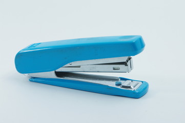 blue stapler.