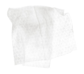 White napkin on a white background