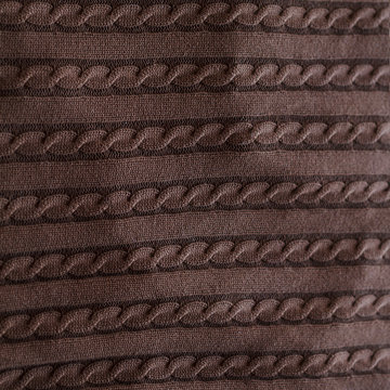 Picture of brown knitted blanket close up