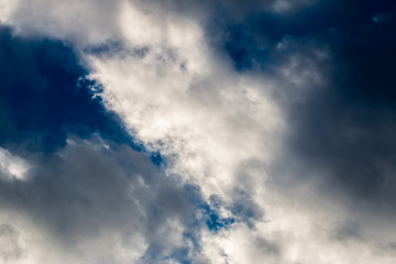 colorful dramatic sky with cloud at sunset