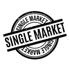 Single Market rubber stamp. Grunge design with dust scratches. Effects can be easily removed for a clean, crisp look. Color is easily changed.
