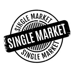 Single Market rubber stamp. Grunge design with dust scratches. Effects can be easily removed for a clean, crisp look. Color is easily changed.