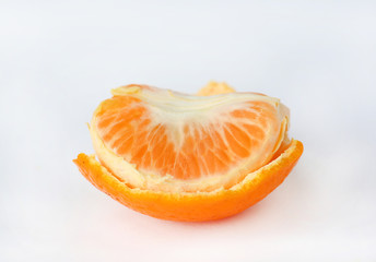 Orange fruit on white background