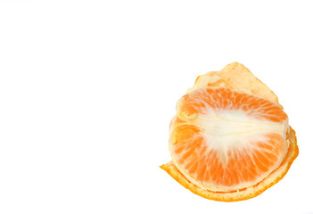 Orange fruit on white background