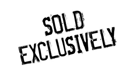 Sold Exclusively rubber stamp. Grunge design with dust scratches. Effects can be easily removed for a clean, crisp look. Color is easily changed.