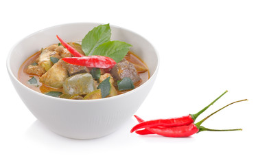 Red chicken curry : Delicious and famous Thailand food