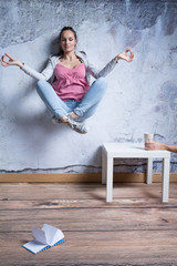 Young woman meditating