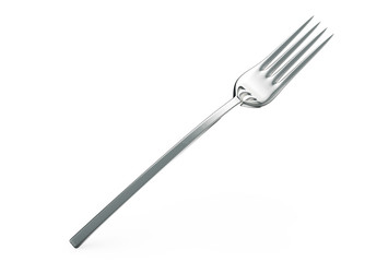 3d rendering of fork on white background