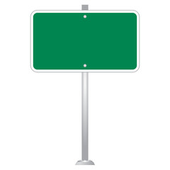 green Blank Road Sign Board vector
