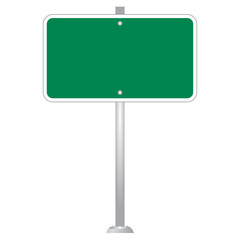 green Blank Road Sign Board vector
