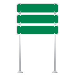Obraz premium green Blank Road Sign Board vector 