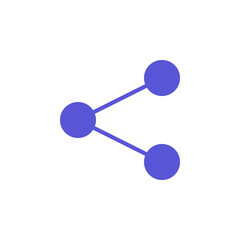 Share icon vector, filled flat sign, solid colorful pictogram isolated on white. Symbol, logo illustration. Pixel perfect