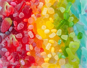 Foto op Plexiglas Snoepjes Kleurrijke fruitgelei
