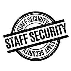 Staff Security rubber stamp. Grunge design with dust scratches. Effects can be easily removed for a clean, crisp look. Color is easily changed.